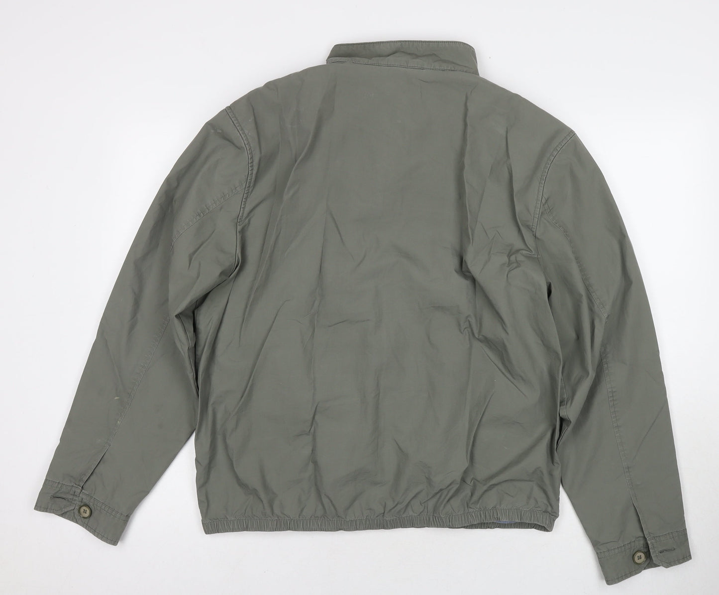 Marks and Spencer Mens Green Bomber Jacket Coat Size L Zip