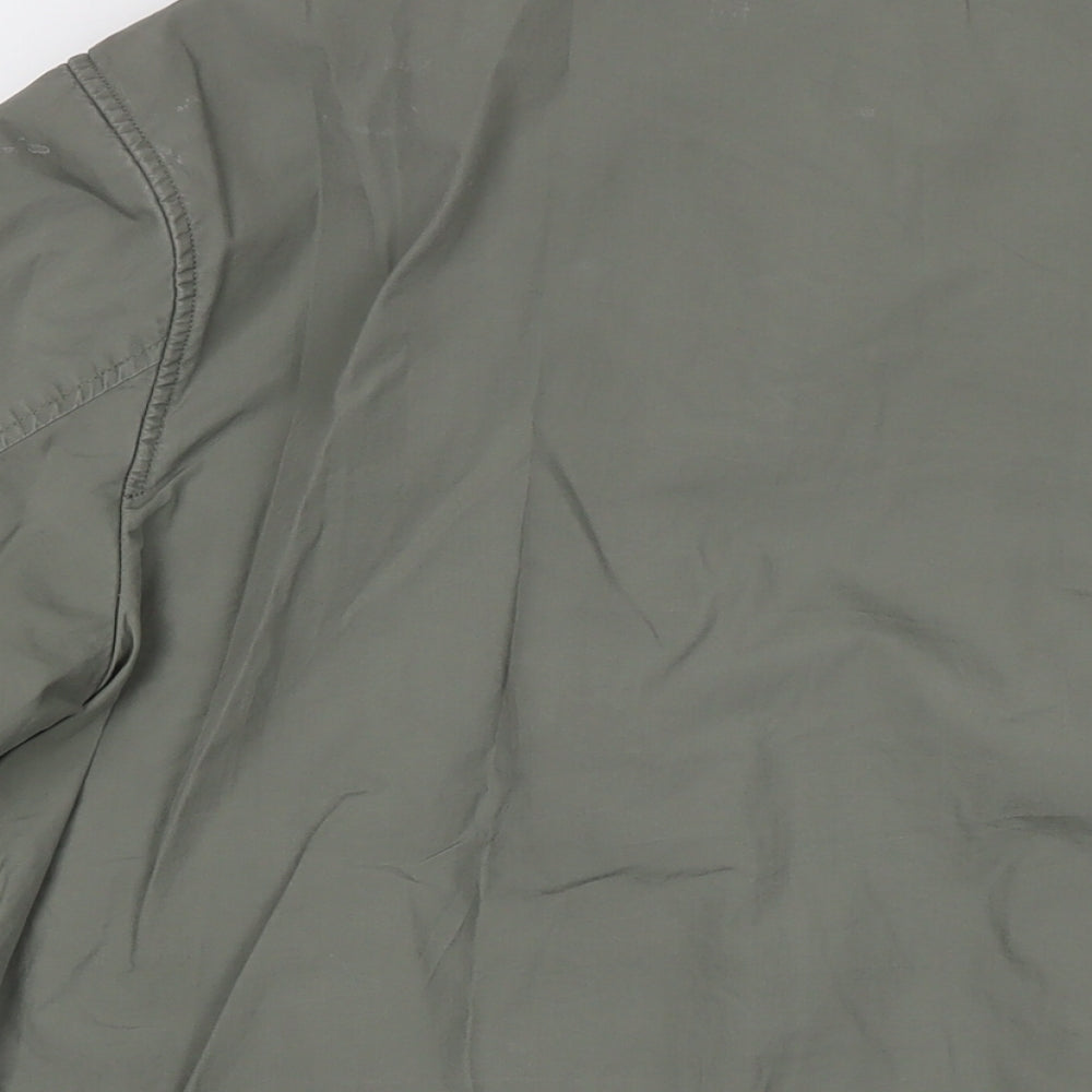 Marks and Spencer Mens Green Bomber Jacket Coat Size L Zip