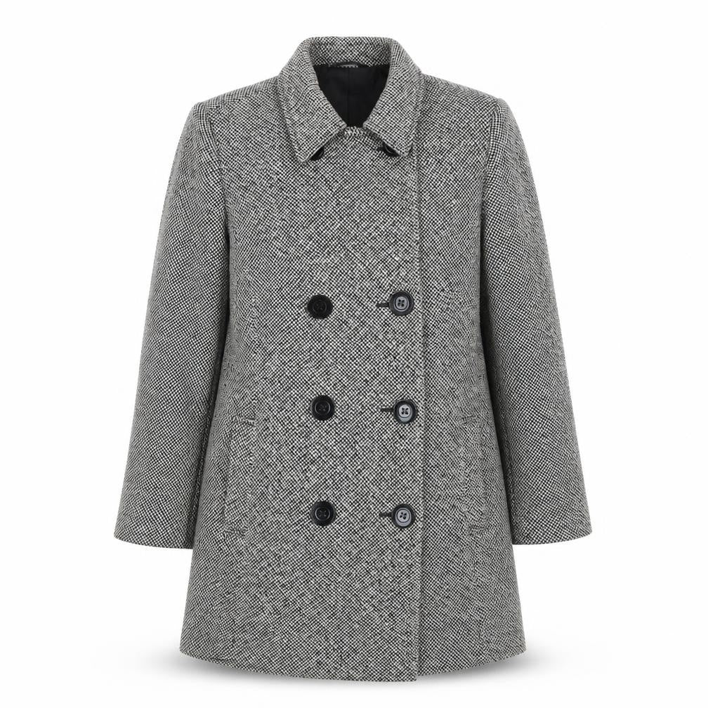 BHS Womens Grey Overcoat Coat Size 12 Button