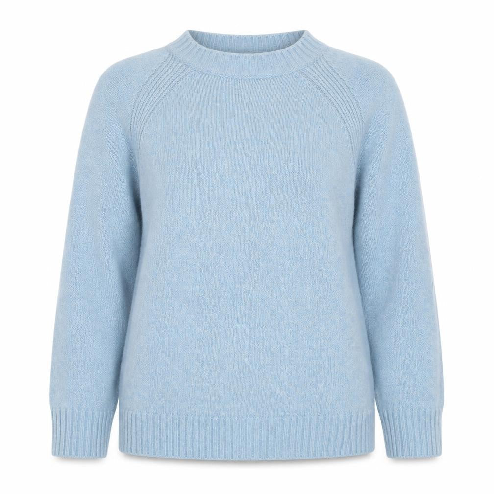H&M Womens Blue Round Neck Polyamide Pullover Jumper Size M