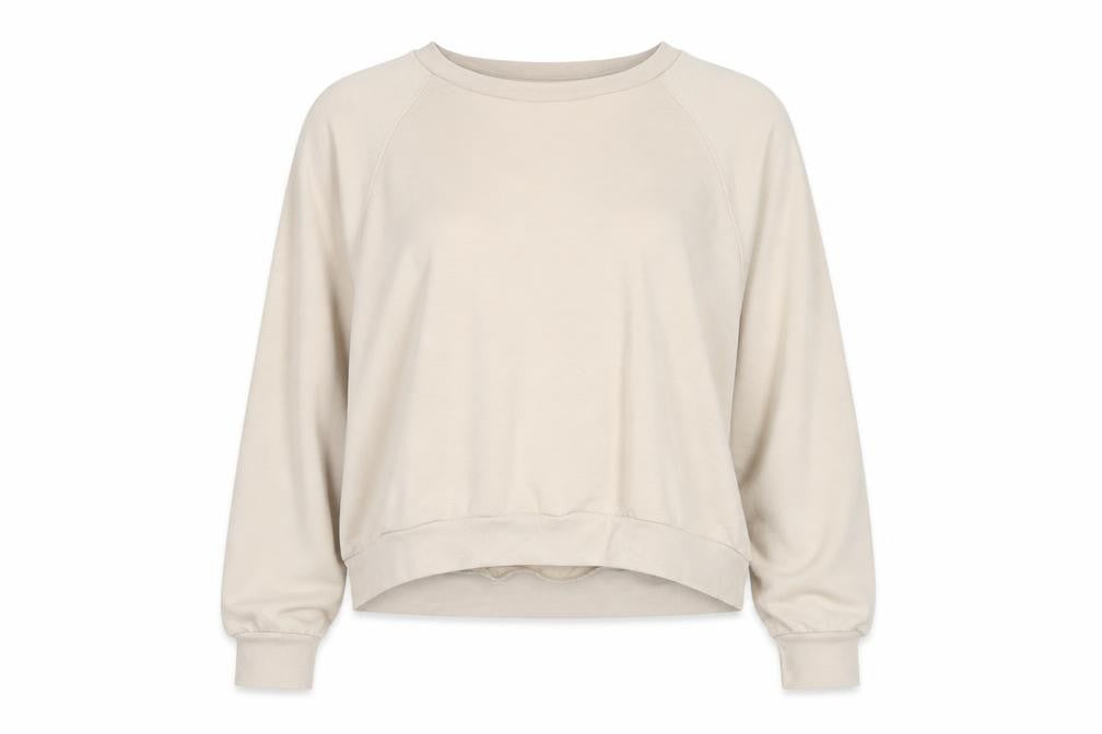 Gap Womens Beige Polyester Pullover Sweatshirt Size L Pullover