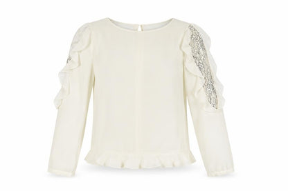 Zara Womens Ivory Polyester Basic Blouse Size M Round Neck