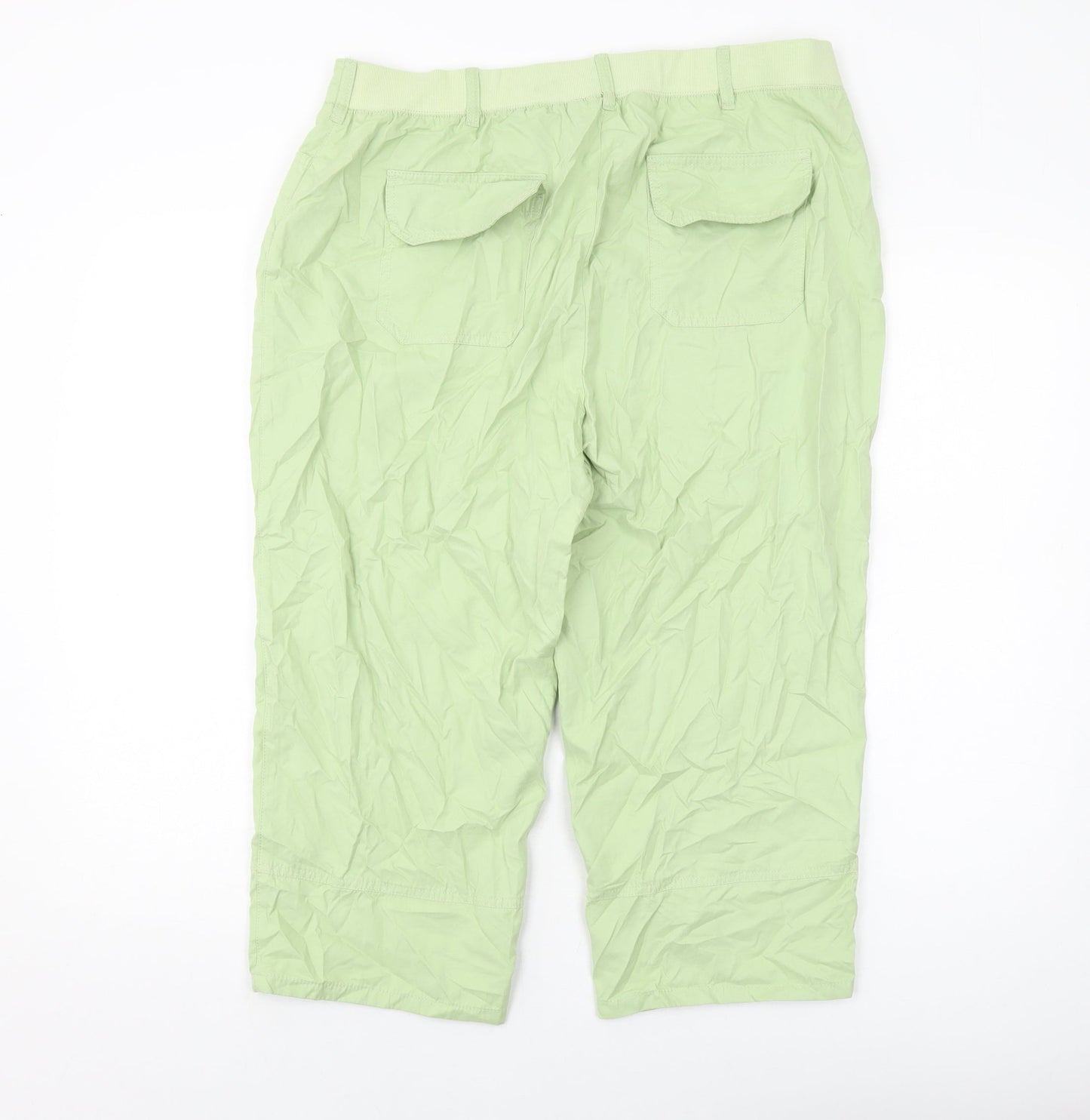 Maine Womens Green Polyester Trousers Size 16 L21 in Regular Button