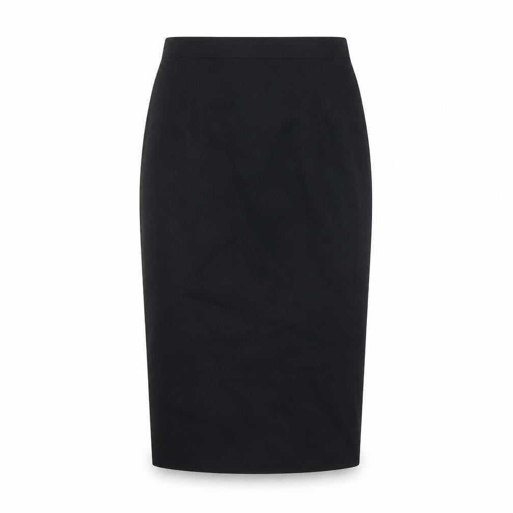 Simon Jersey Womens Black Polyester Straight & Pencil Skirt Size 10 Zip