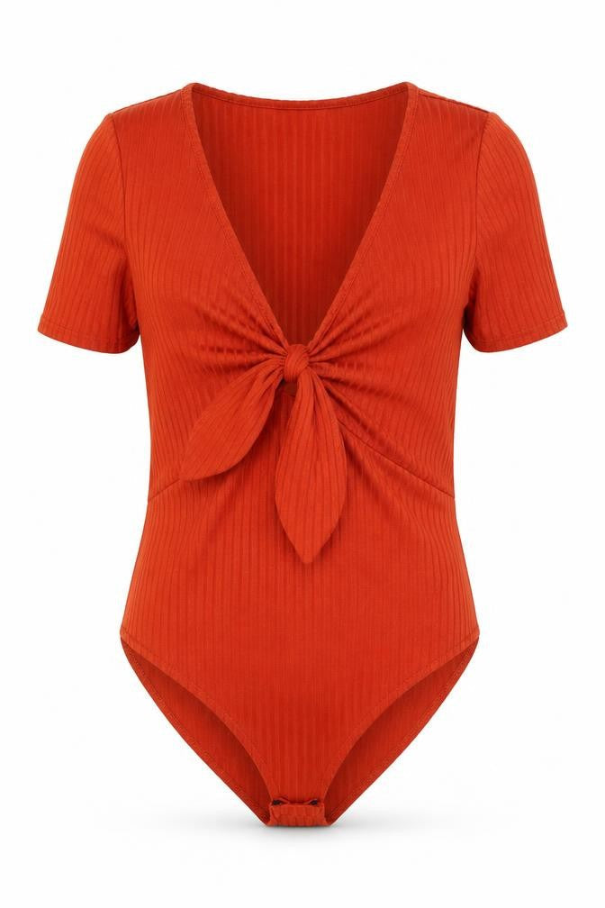 New Look Womens Brown Polyester Bodysuit One-Piece Size 12 Snap
