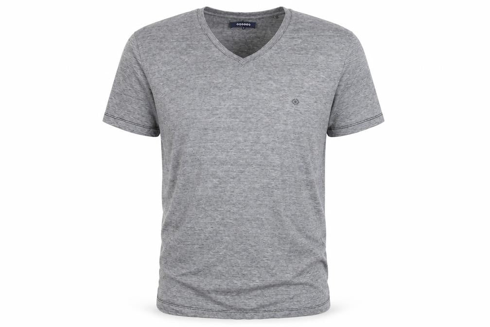 Bonobo Mens Grey Cotton T-Shirt Size M V-Neck