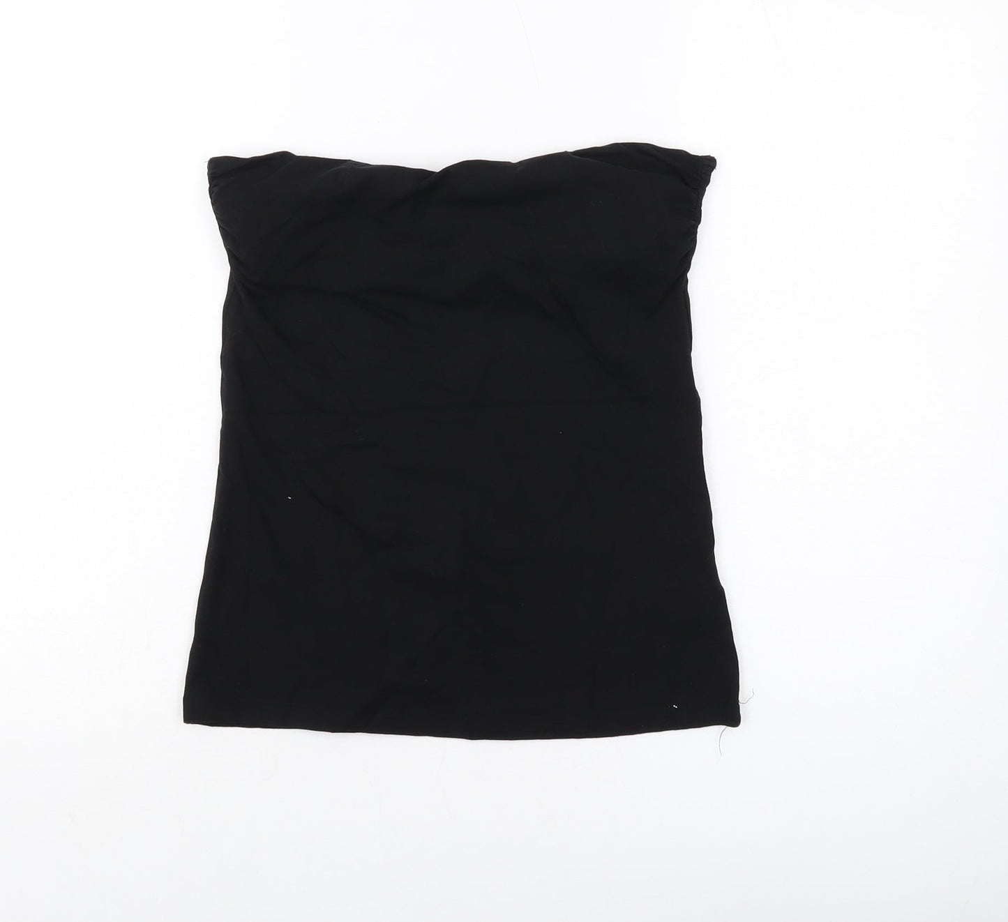H&M Womens Black Cotton Basic Tank Size M Square Neck
