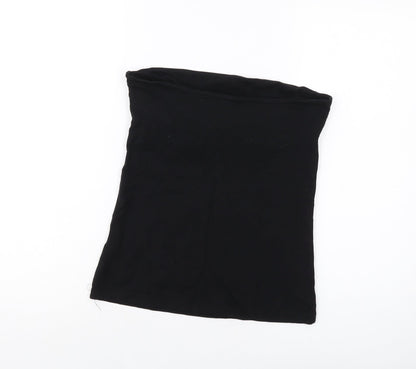 H&M Womens Black Cotton Basic Tank Size M Square Neck