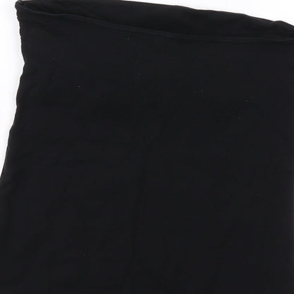 H&M Womens Black Cotton Basic Tank Size M Square Neck