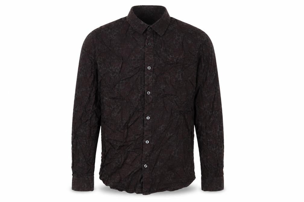 ASOS Mens Brown Animal Print Cotton Button-Up Size M Collared Button