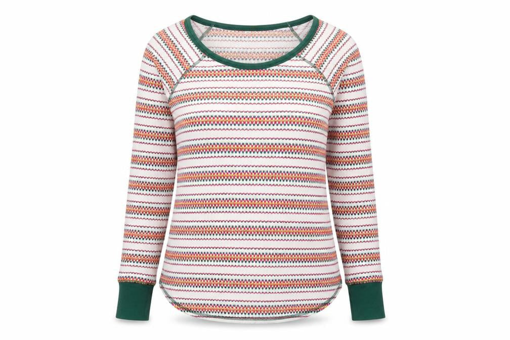 Victoria's Secret Womens Multicoloured Fair Isle Cotton Basic T-Shirt Size M Scoop Neck
