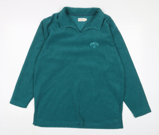 Bonmarché Womens Blue Polyester Pullover Sweatshirt Size M Pullover - Logo