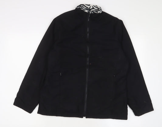 DASH Womens Black Jacket Size 12 Zip