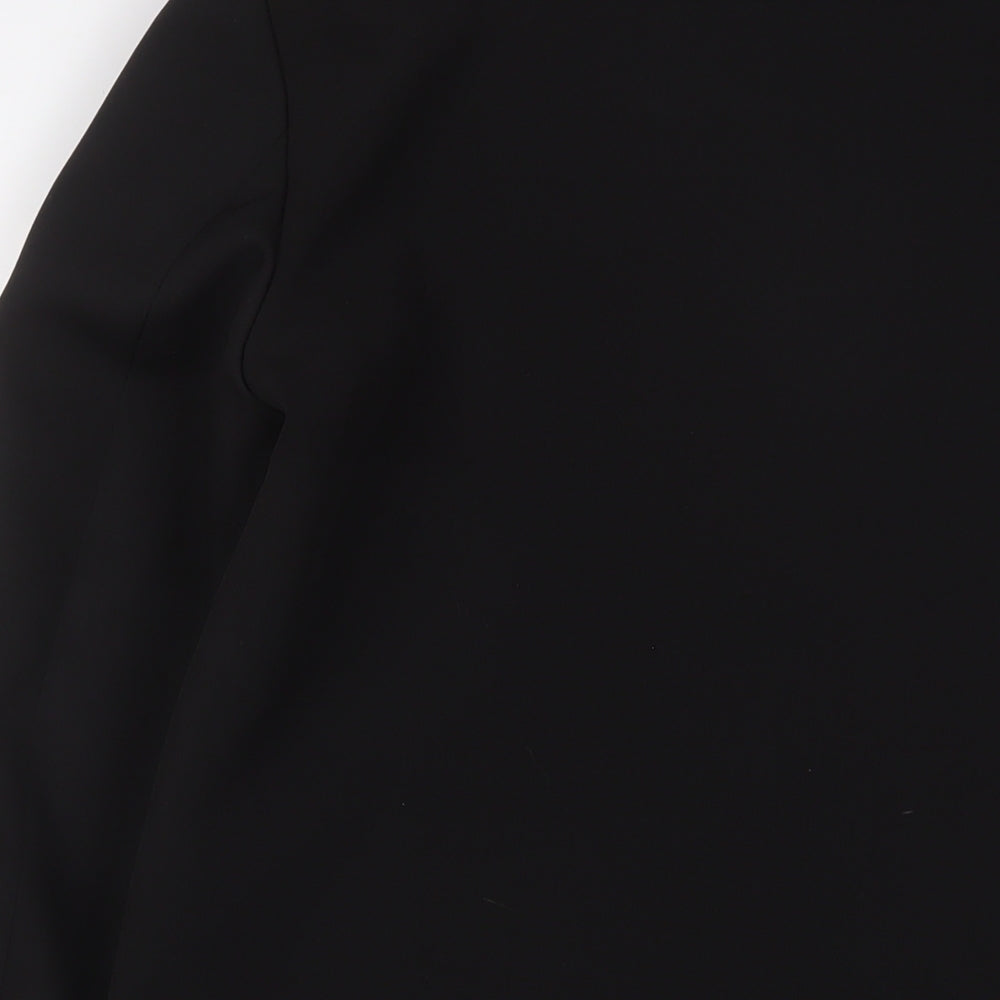 H&M Womens Black Jacket Blazer Size 12 Snap