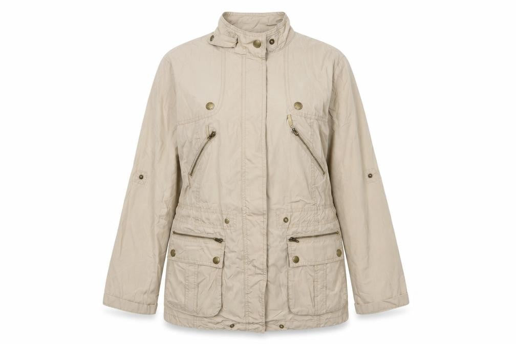 RJR.John Rocha Womens Beige Jacket Size 14 Zip