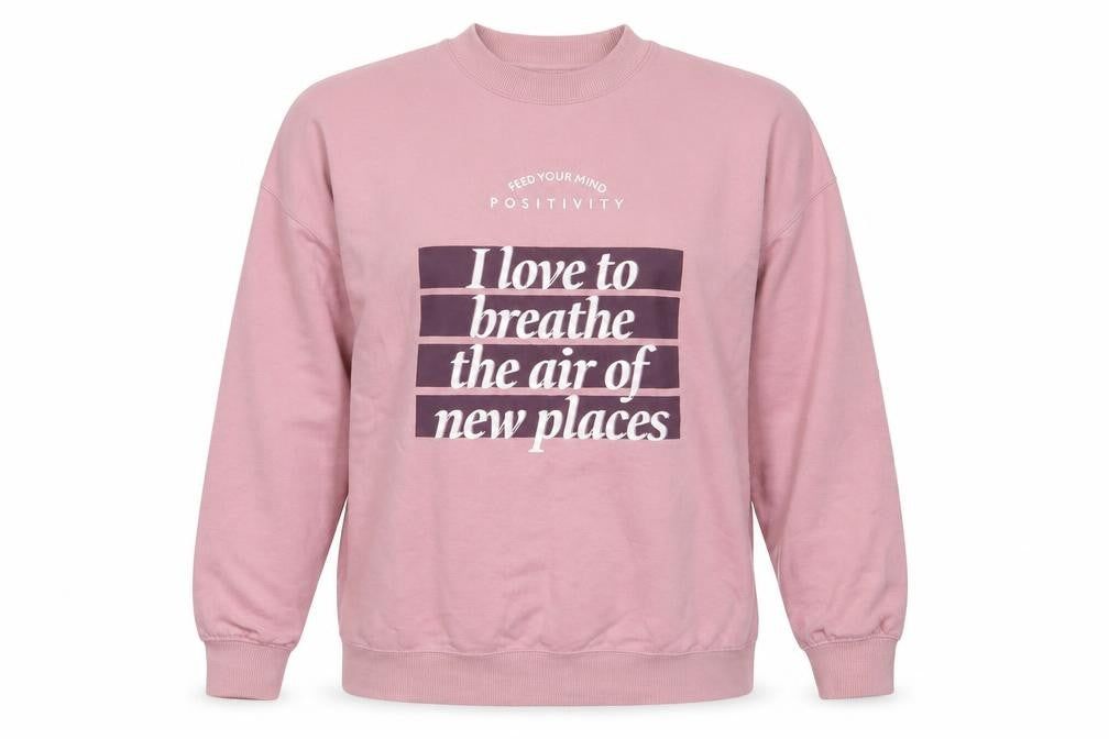 Lefties Womens Pink Cotton Pullover Sweatshirt Size M Pullover