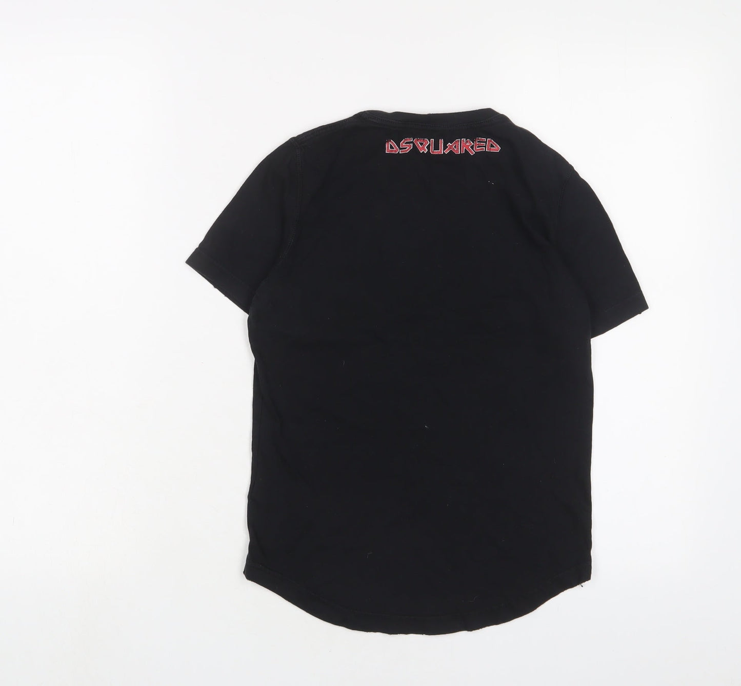 Dsquared2 Boys Black Cotton Basic T-Shirt Size 10 Years Crew Neck Pullover