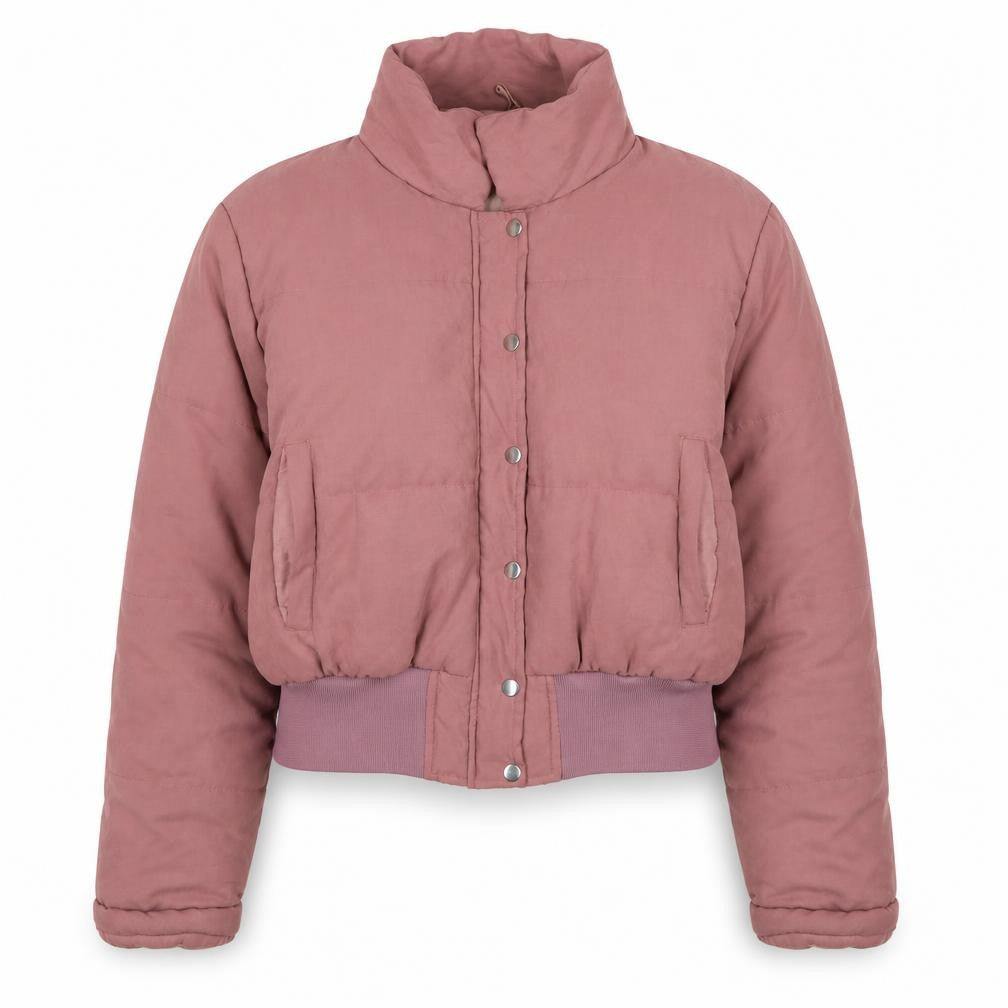 PRETTYLITTLETHING Womens Pink Quilted Jacket Size 16 Zip