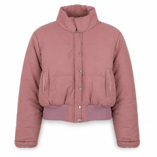 PRETTYLITTLETHING Womens Pink Quilted Jacket Size 16 Zip