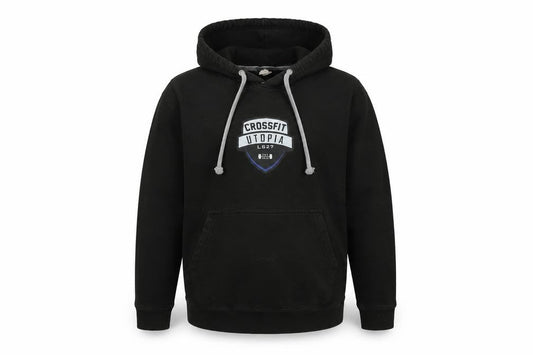 Awdis Mens Blue Cotton Henley Hoodie Size S