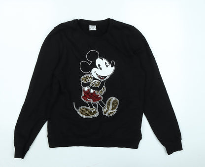 Preloved Disney Womens Black Cotton Pullover Sweatshirt Size 8 - Disney - Front