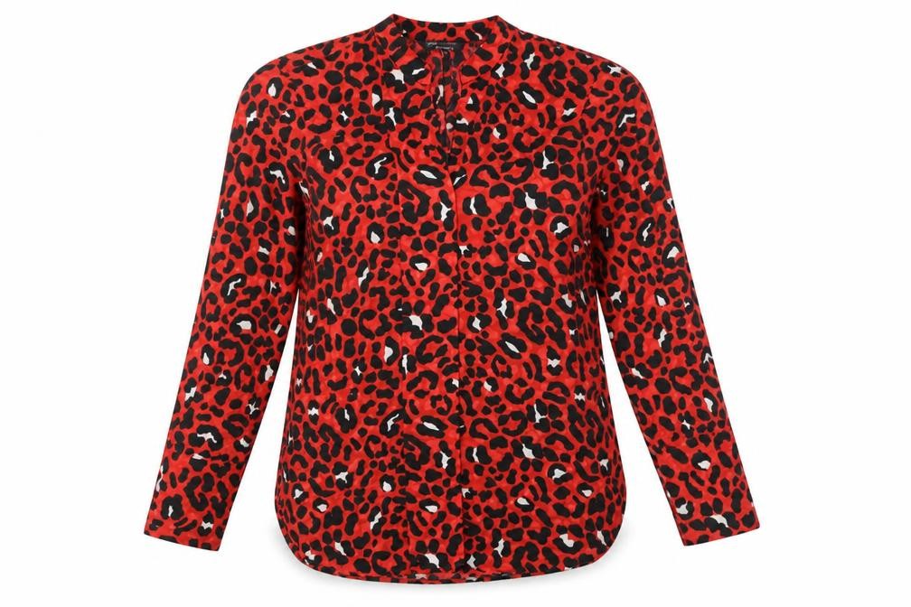 Marks & Spencer Women's Red Animal Print Blouse Size 10