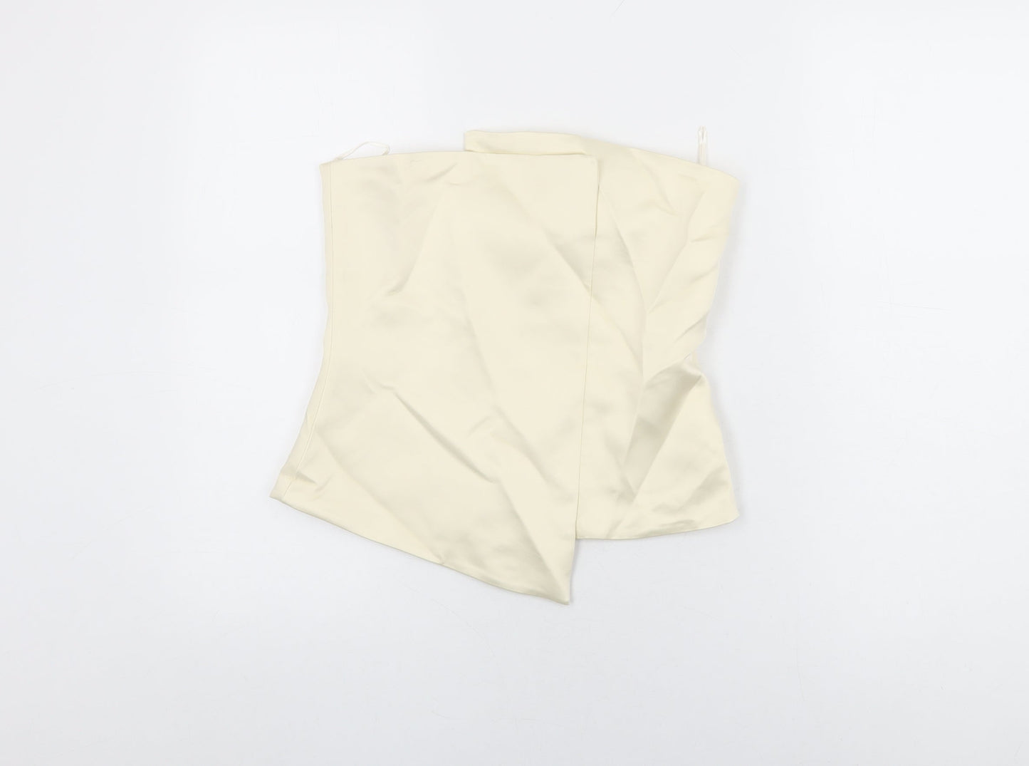 Zara Womens White Polyester Basic T-Shirt Size M Off the Shoulder