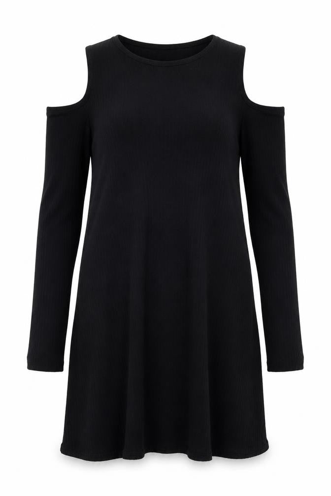 Boohoo Womens Black Polyester Shift Size 10 Round Neck Pullover