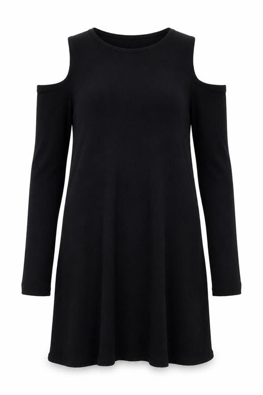 Boohoo Womens Black Polyester Shift Size 10 Round Neck Pullover