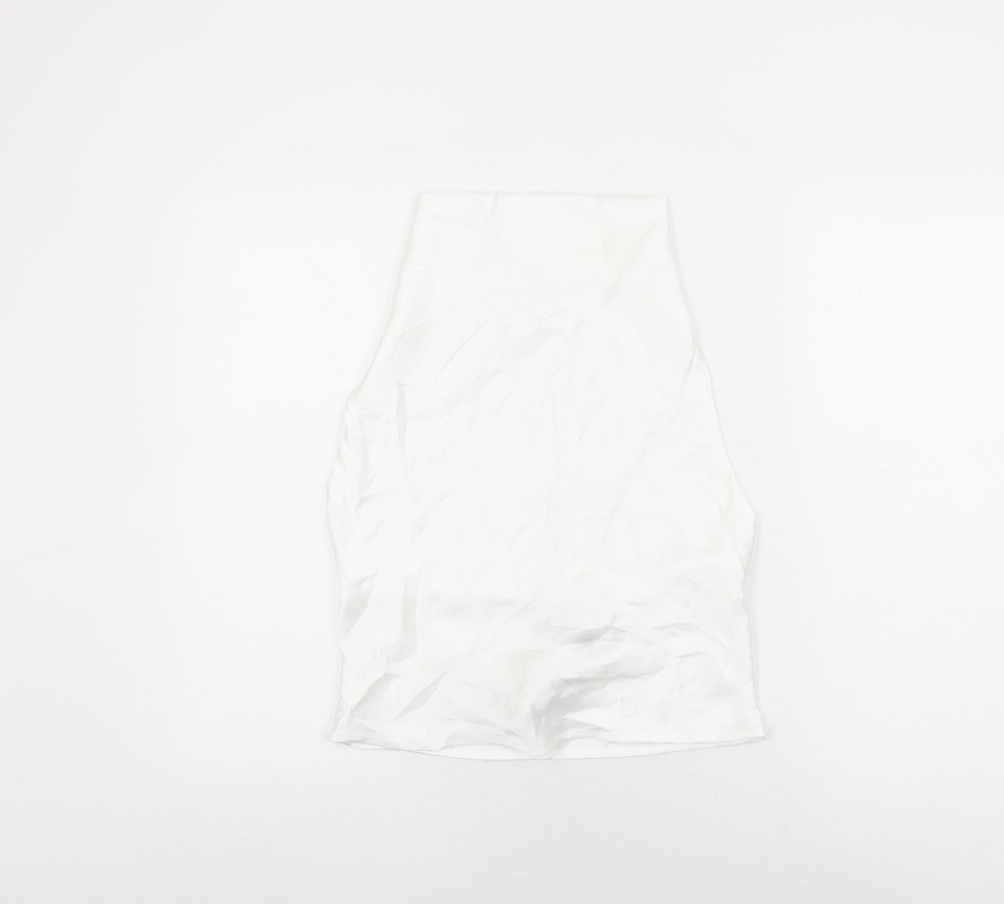 Zara Womens White Polyester Basic Blouse Size XS Round Neck