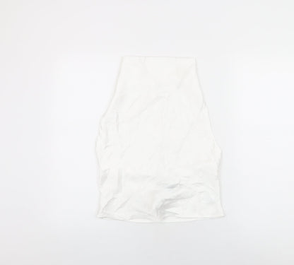 Zara Womens White Polyester Basic Blouse Size XS Round Neck