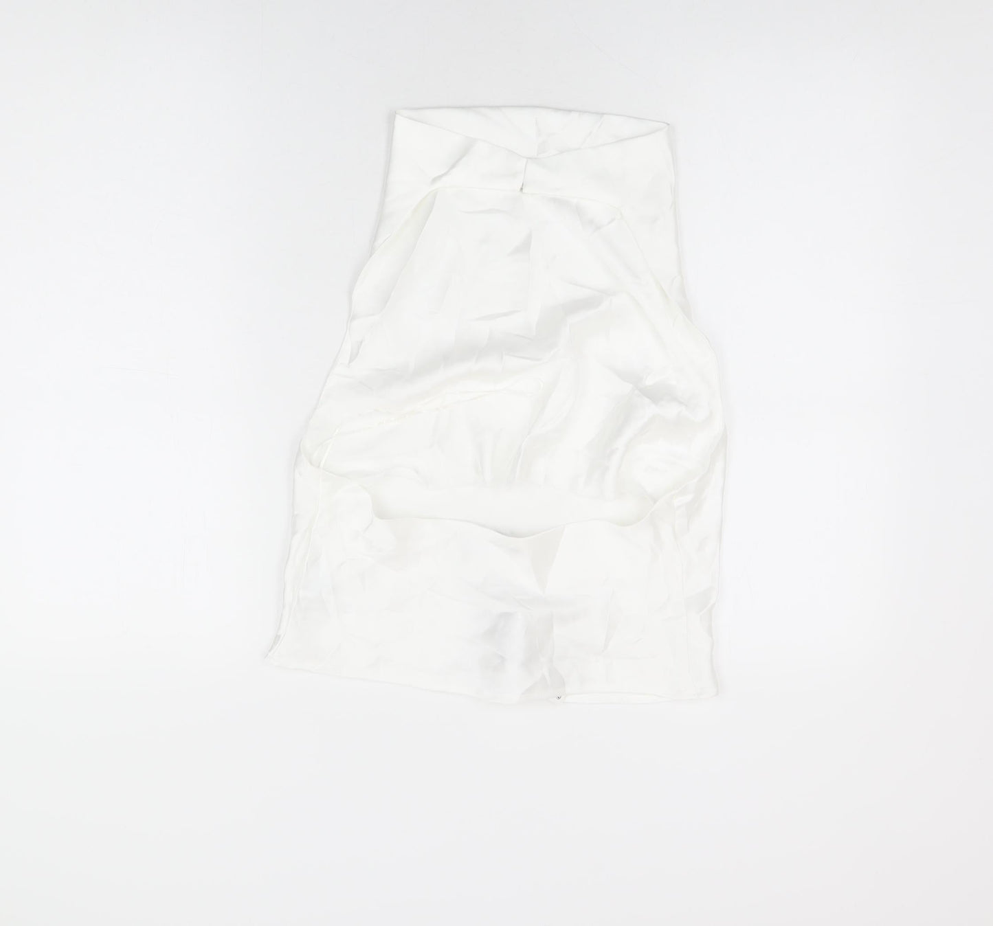 Zara Womens White Polyester Basic Blouse Size XS Round Neck