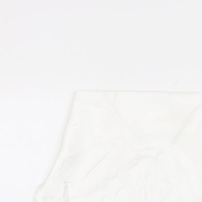 Zara Womens White Polyester Basic Blouse Size XS Round Neck