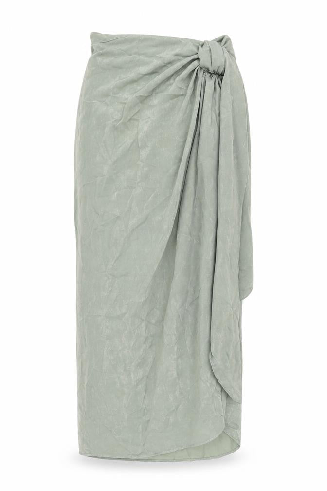 Zara Womens Green Polyester Flare Skirt Size XS Zip