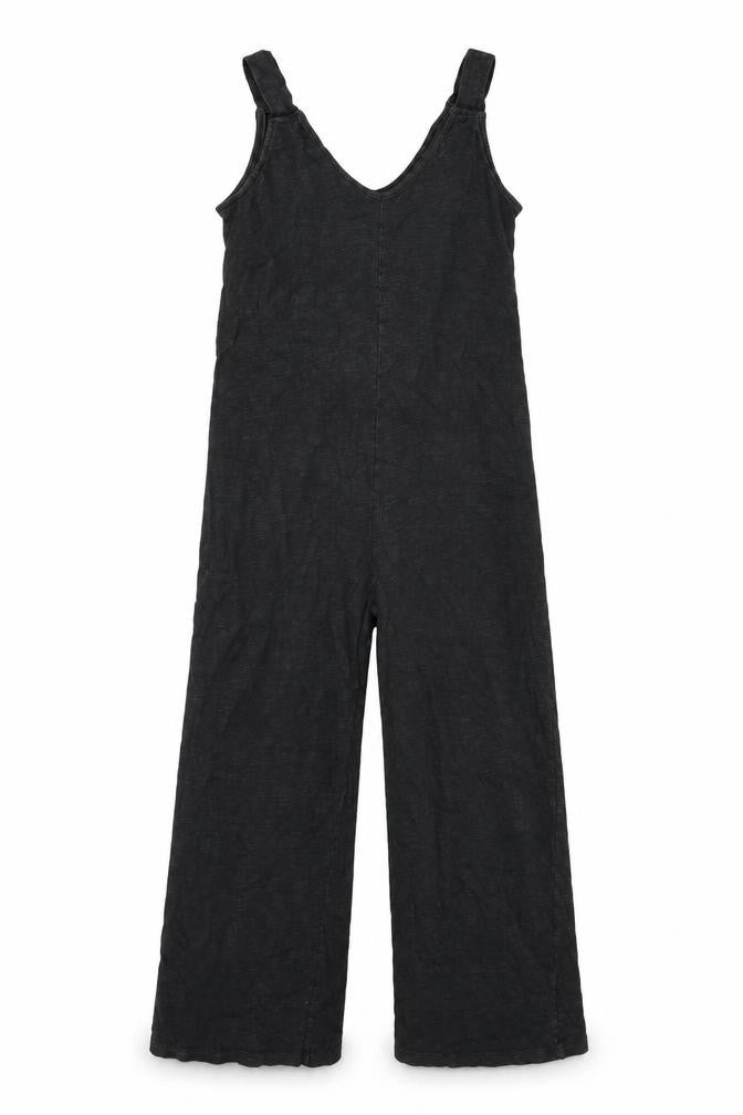 Gap Womens Black Cotton Jumpsuit One-Piece Size XS L24 in Pullover