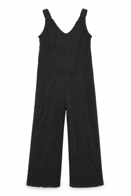 Gap Womens Black Cotton Jumpsuit One-Piece Size XS L24 in Pullover