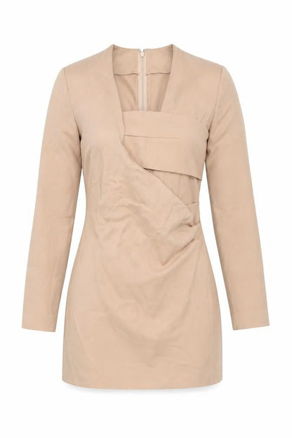 AQ/AQ Womens Pink Polyester Mini Size 10 Square Neck Zip