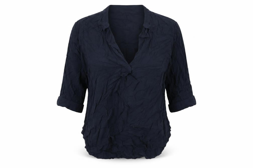Great Plains Womens Blue Viscose Basic T-Shirt Size S V-Neck