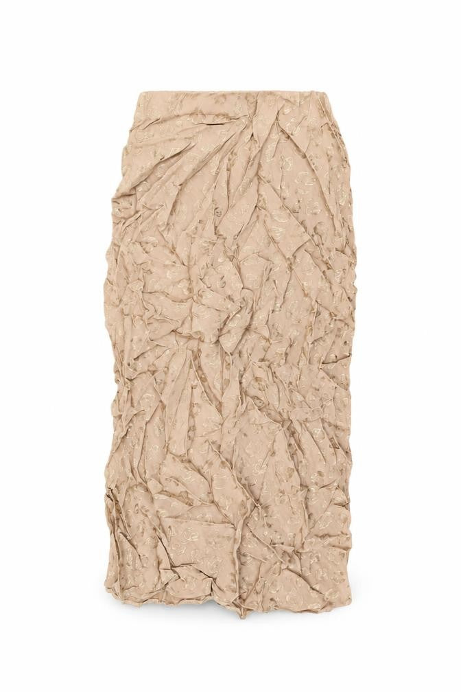 ASOS Womens Beige Animal Print Viscose Flare Skirt Size 10