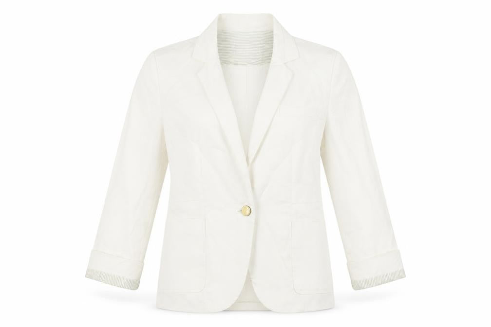 Bershka Womens Ivory Jacket Blazer Size M Button