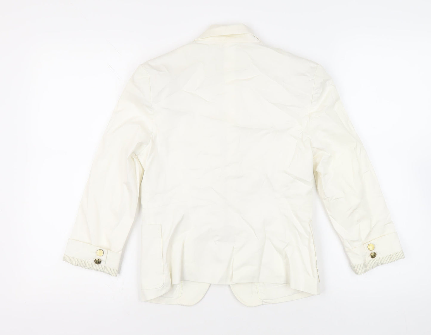 Bershka Womens Ivory Jacket Blazer Size M Button