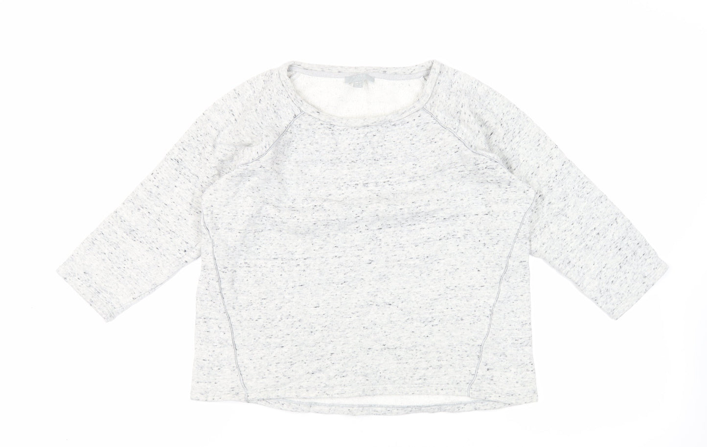 PURE Collection Womens Grey Cotton Pullover Sweatshirt Size 12 Pullover