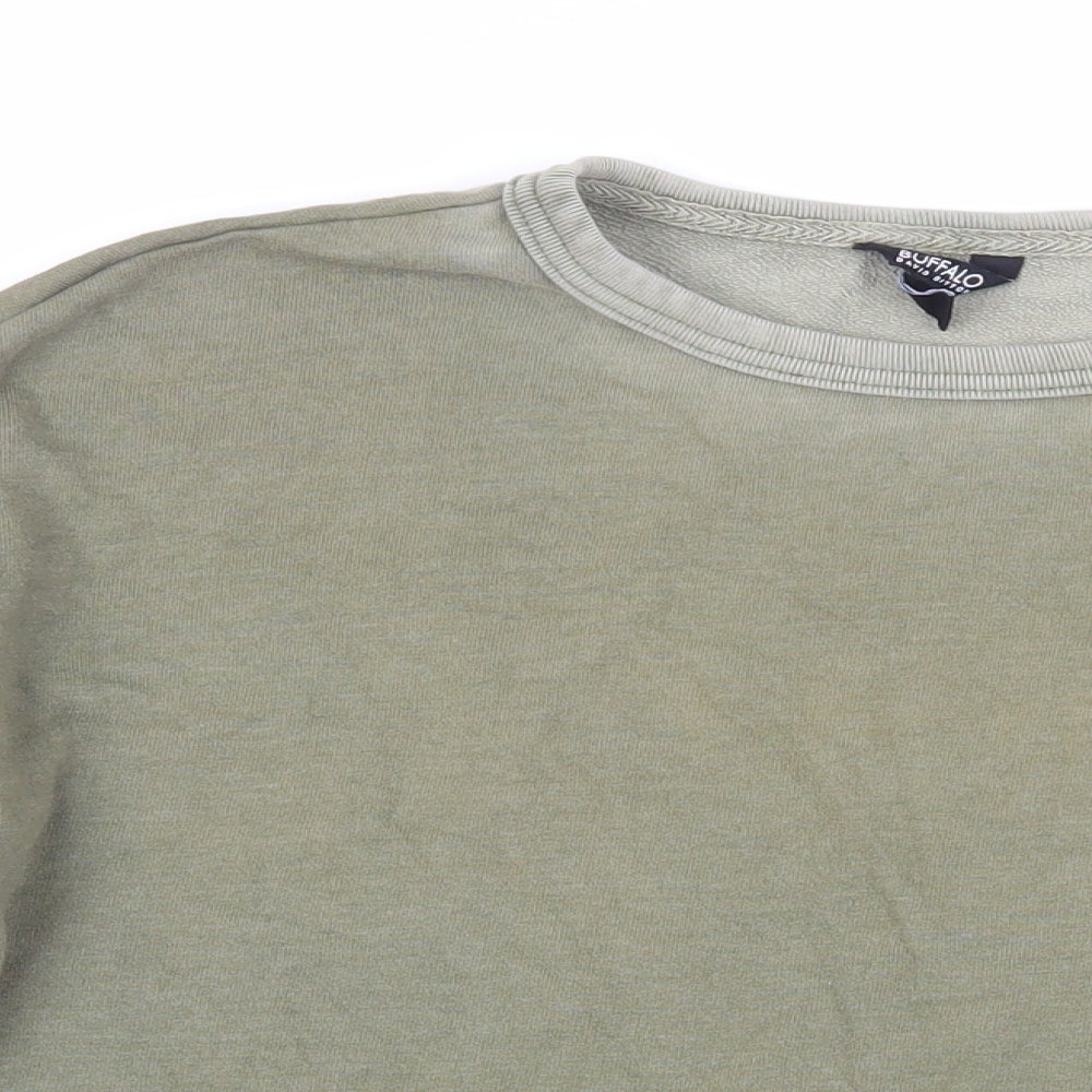 Buffalo Womens Green Cotton Pullover Sweatshirt Size M Pullover