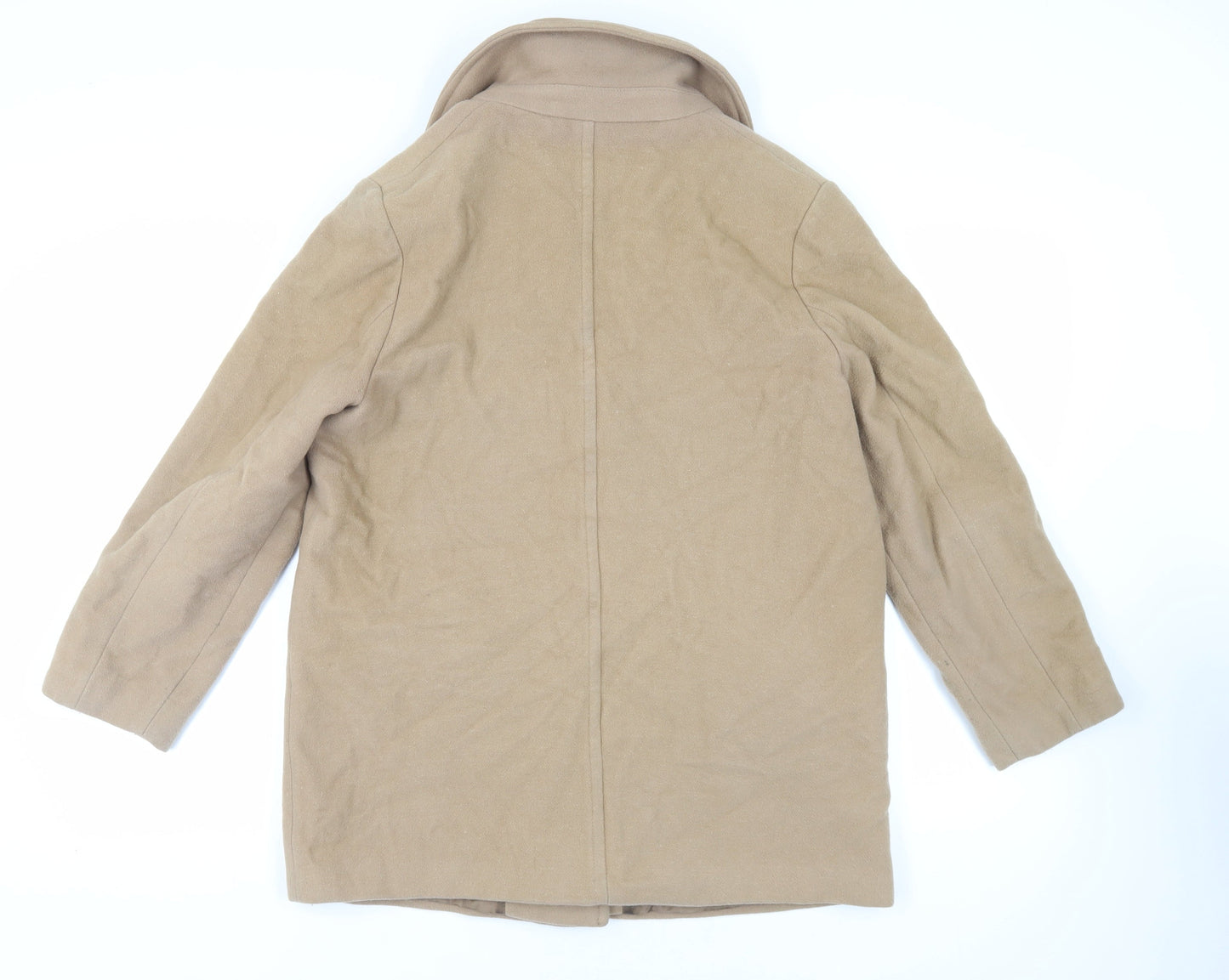 Marks and Spencer Womens Beige Pea Coat Coat Size 16 Button