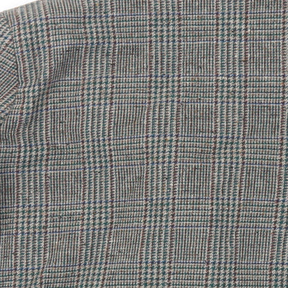 The Label Collection Womens Brown Plaid Jacket Blazer Size 18 Button - Vintage