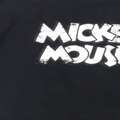 Preloved Disney Womens Black Cotton Pullover Sweatshirt Size M Pullover - Mickey Mouse - Label