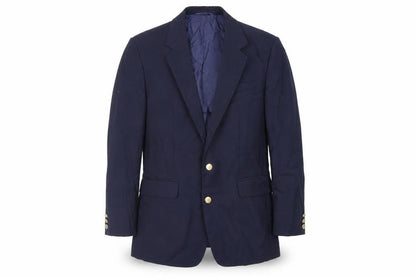 Image Mens Blue Wool Jacket Blazer Size 40 Regular - Vintage