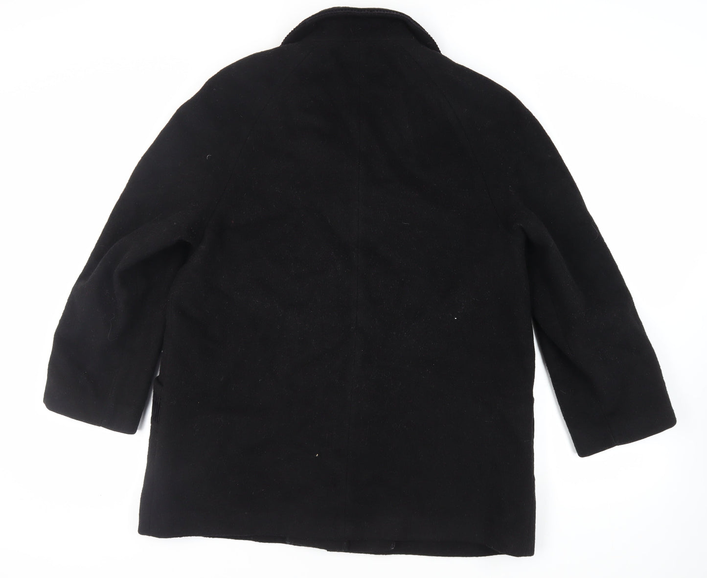 David Barry Womens Black Overcoat Coat Size 18 Button