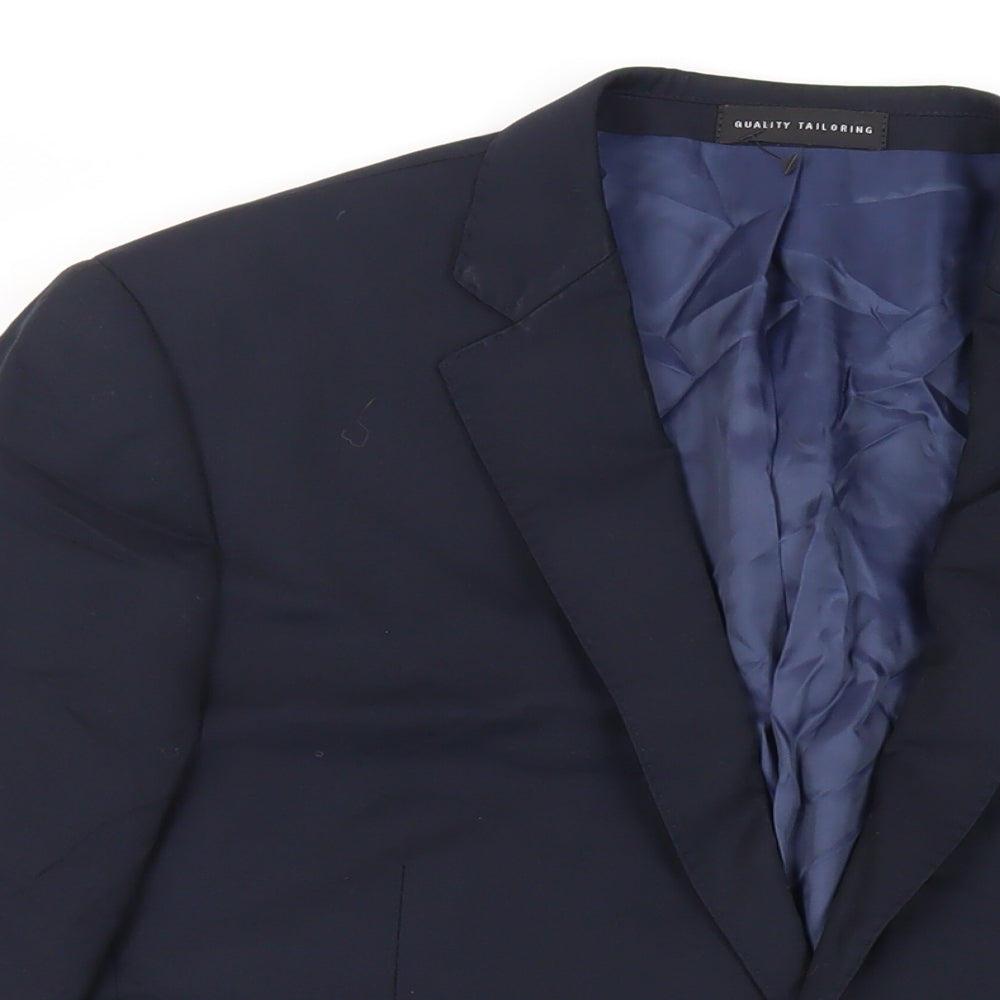 Studio Italia Mens Blue Wool Jacket Suit Jacket Size 40 Regular