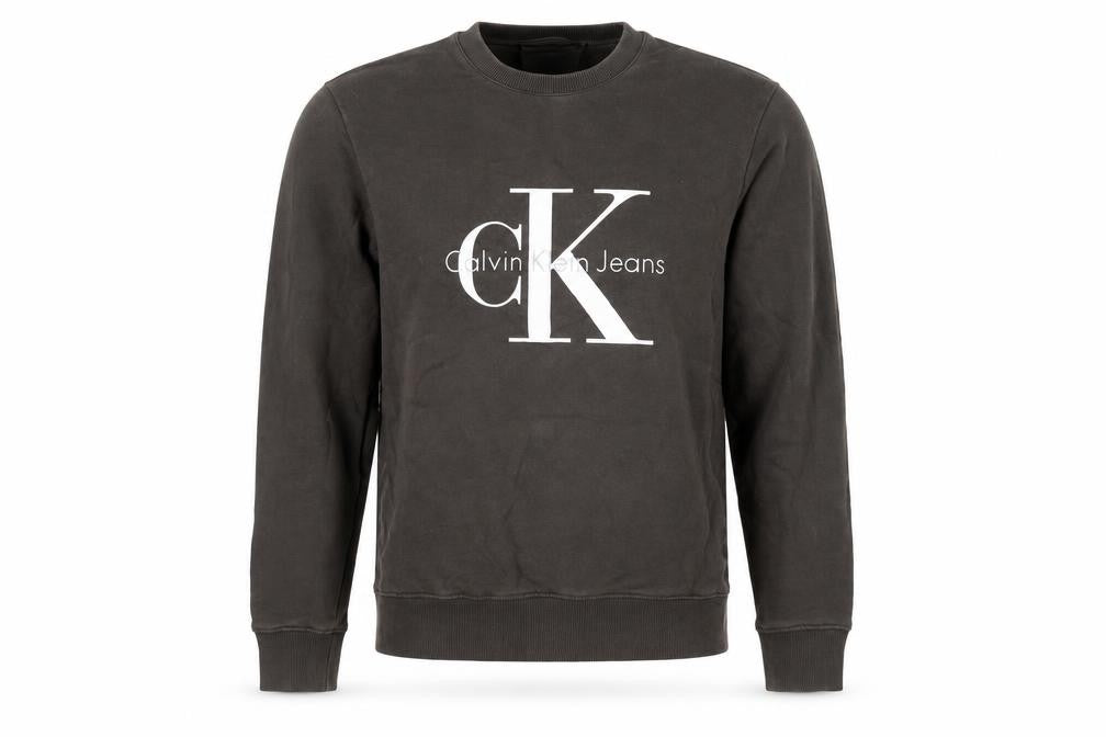 Calvin Klein Jeans Mens Green Cotton Pullover Sweatshirt Size XS - Logo